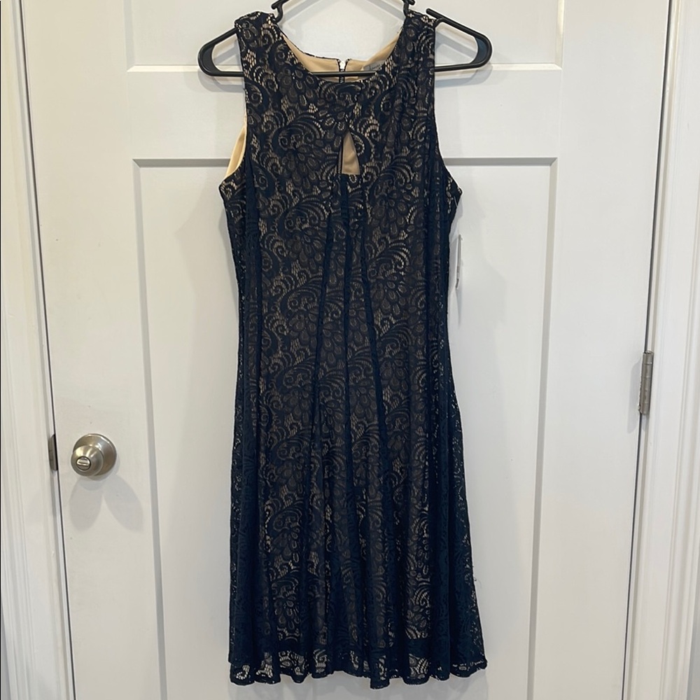 Danny & Nicole Black Halter Midi Sundress